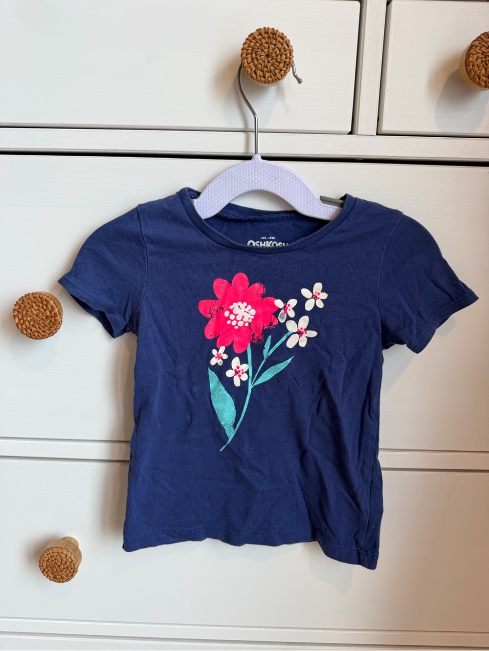 OshKosh B'gosh Navy Floral Graphic Tee for Kids 24M